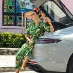 Miami based fashionista, Danié Gomez-Ortigoza @journeyofabraid to enjoy a ride in the stunning Porsche Panamera Sport Turismo GTS from THE COLLECTION Porsche