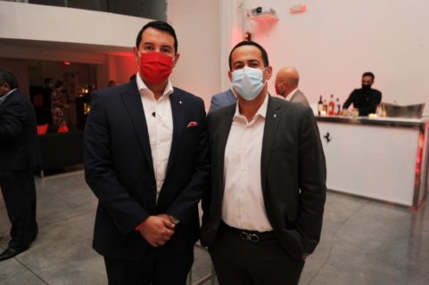 Andres Cruz and Antony Pinon at Ferrari Cocktail Event